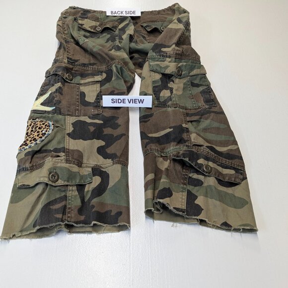 Rothco Size XS Camo Cargo Cropped Pants With Decorative Patches - Picture 5 of 16